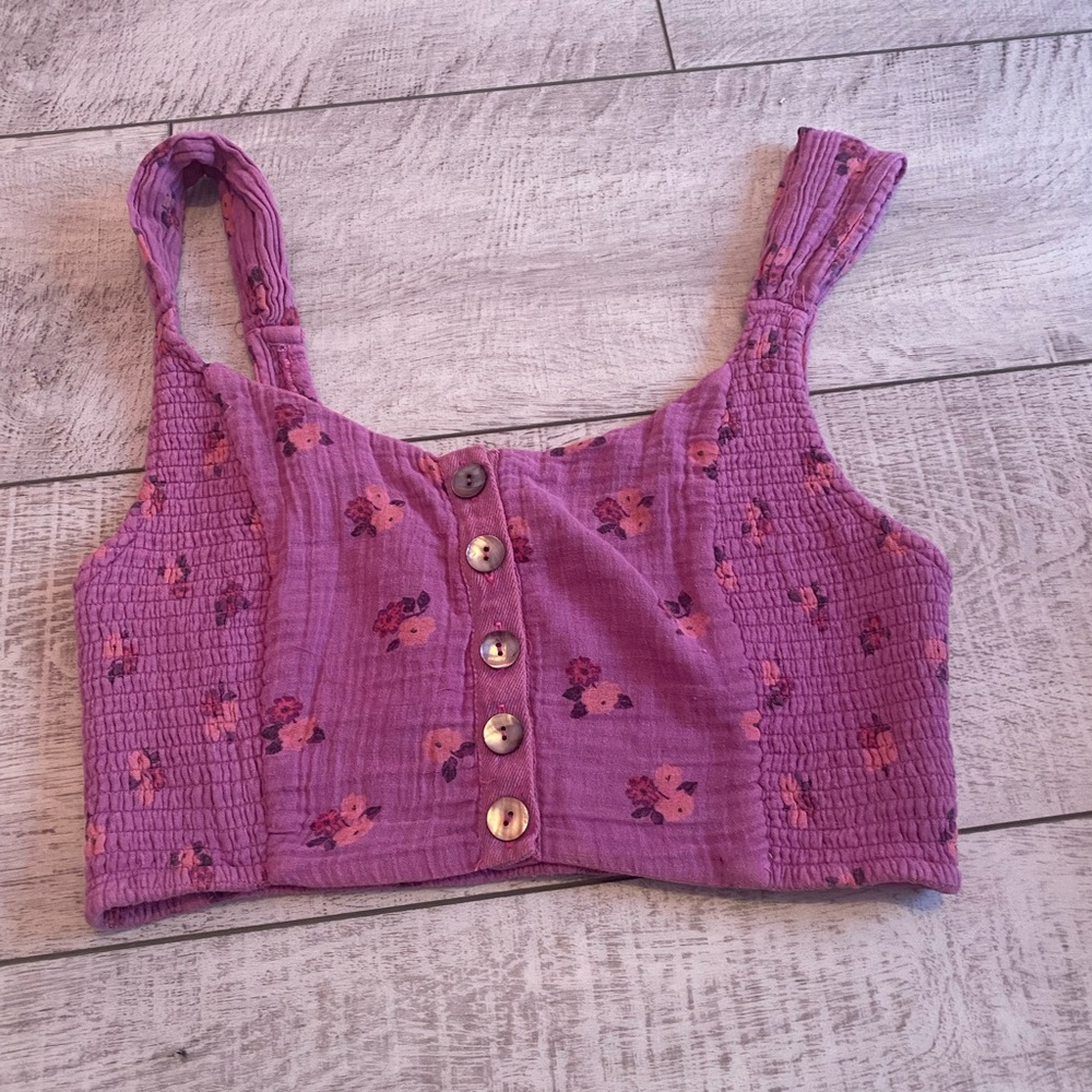 Free People purple crop top